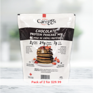 Caneggs Chocolate Protein Pancake mix 400g in White Pouch Packing